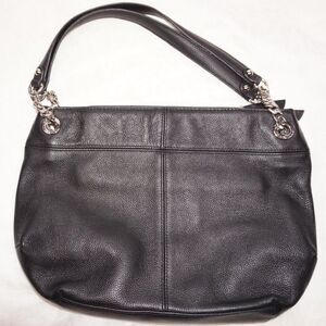 Tignanello Black Leather Shoulder Bag, Like New!